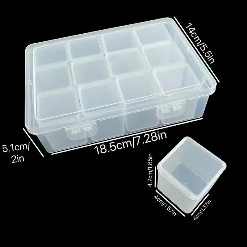 Large Capacity Transparent Plastic Storage Box Set for Beads