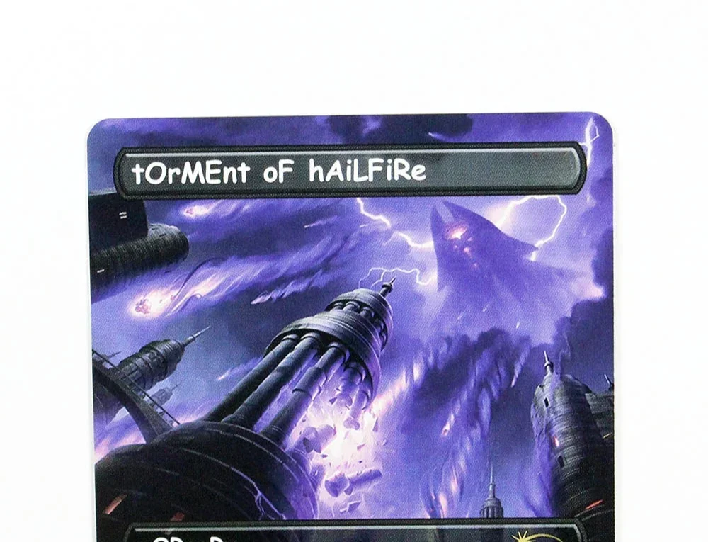 (Torment of Hailfire) لعبة بطاقات الوكيل السحرية من رقائق Holo TCG باللون الأسود عالية الجودة لوحة تجميع الوكيل لعب أوراق التداول #2