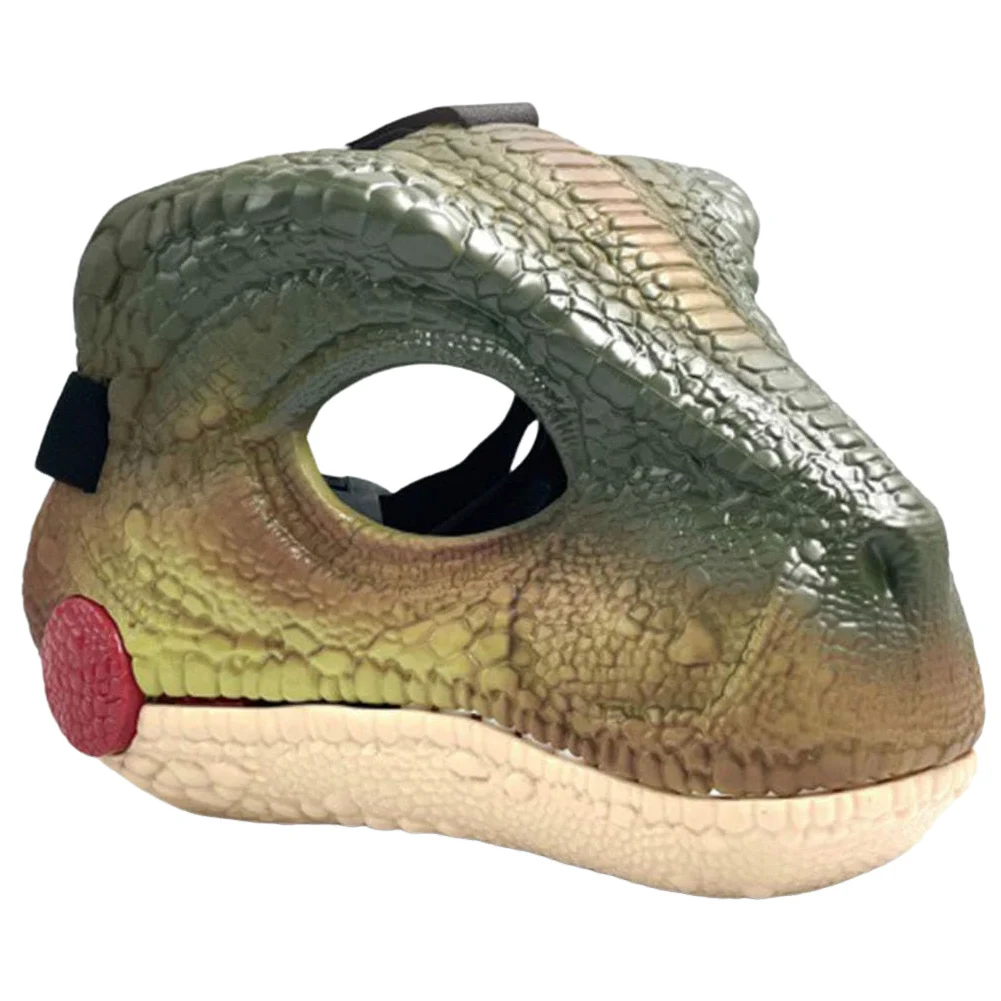 Dinosaur Head Face Mask with Dinosaur Scream Lifelike Dinosaur Mask Headwear Raptor Dinosaur Mask Party Cosplay Props