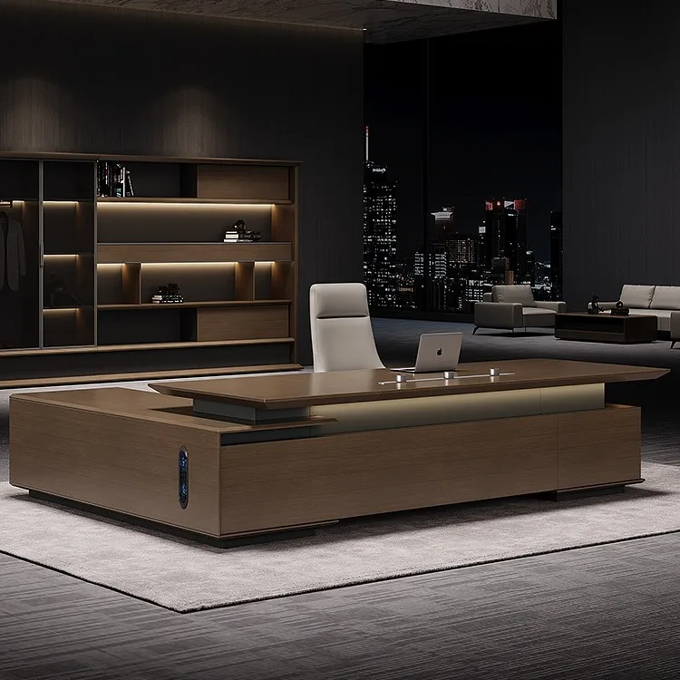 Premium High-end president's desk boss table simple modern light luxury chairperson's desk office table and chair combination