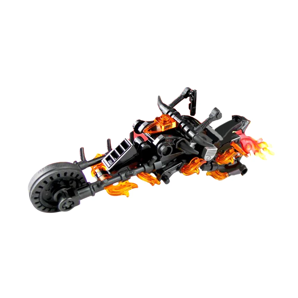 

MOC Knight Motorcycle Building Blocks Kit Model Bricks Assemble Ghost Motorbike Vehicle Car Toys For Children Birthday Xmas Gift