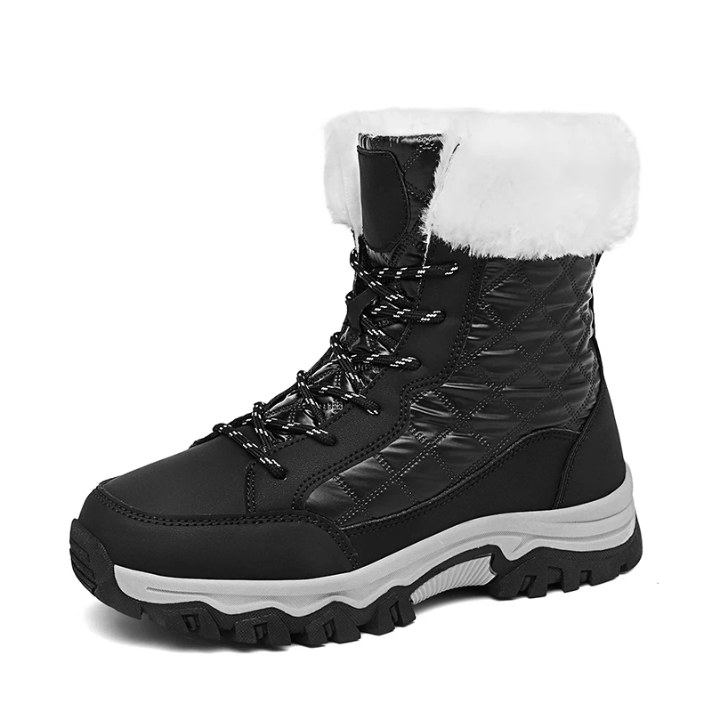 

Snow Boots Women Platform Boots Non-slip Women Winter Shoes Fur Warm Ankle Shoes for Women Wedges Waterproof Thigh High Boots