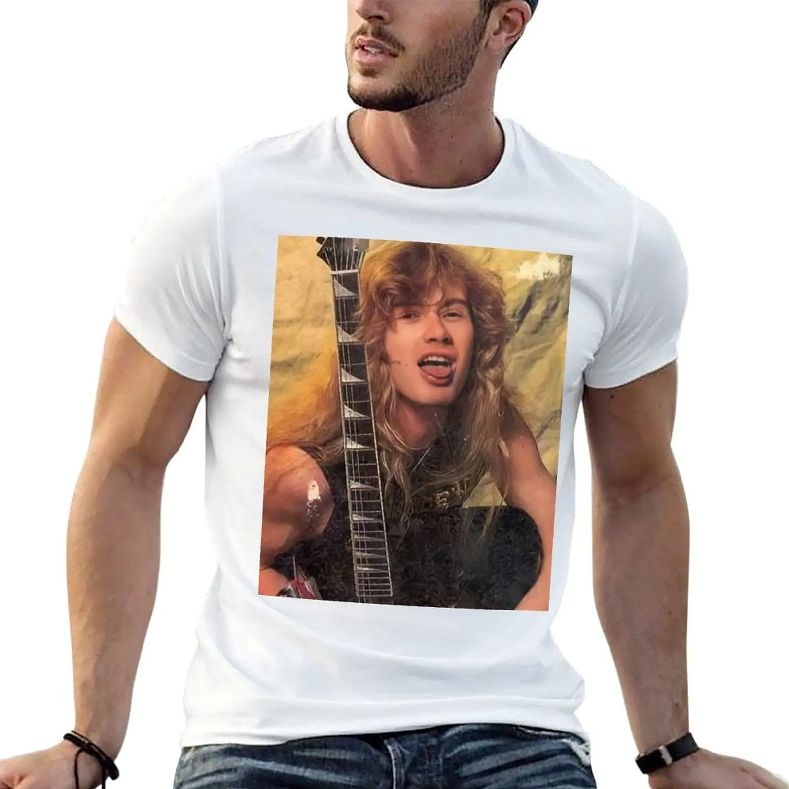 

dave mustaine energy T-Shirt man t shirts for men t shirt men 100% cotton luxury brand T-Shirt