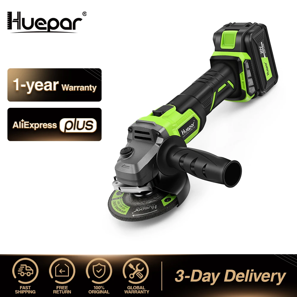 Huepar Cordless Winkel Grinder 20V 5,0 Ah Li-Ion Batterie 8500PRM Maschine Für Schneiden Schleifen Elektrische Winkel Grinder Power Tools