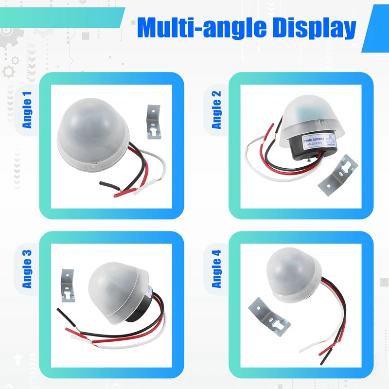 ELEC-Automatic Auto On Off Photocell Street Light Lamp Switch C AC 220V 50-60Hz 10A Photo Control Photoswitch Sensor Switch