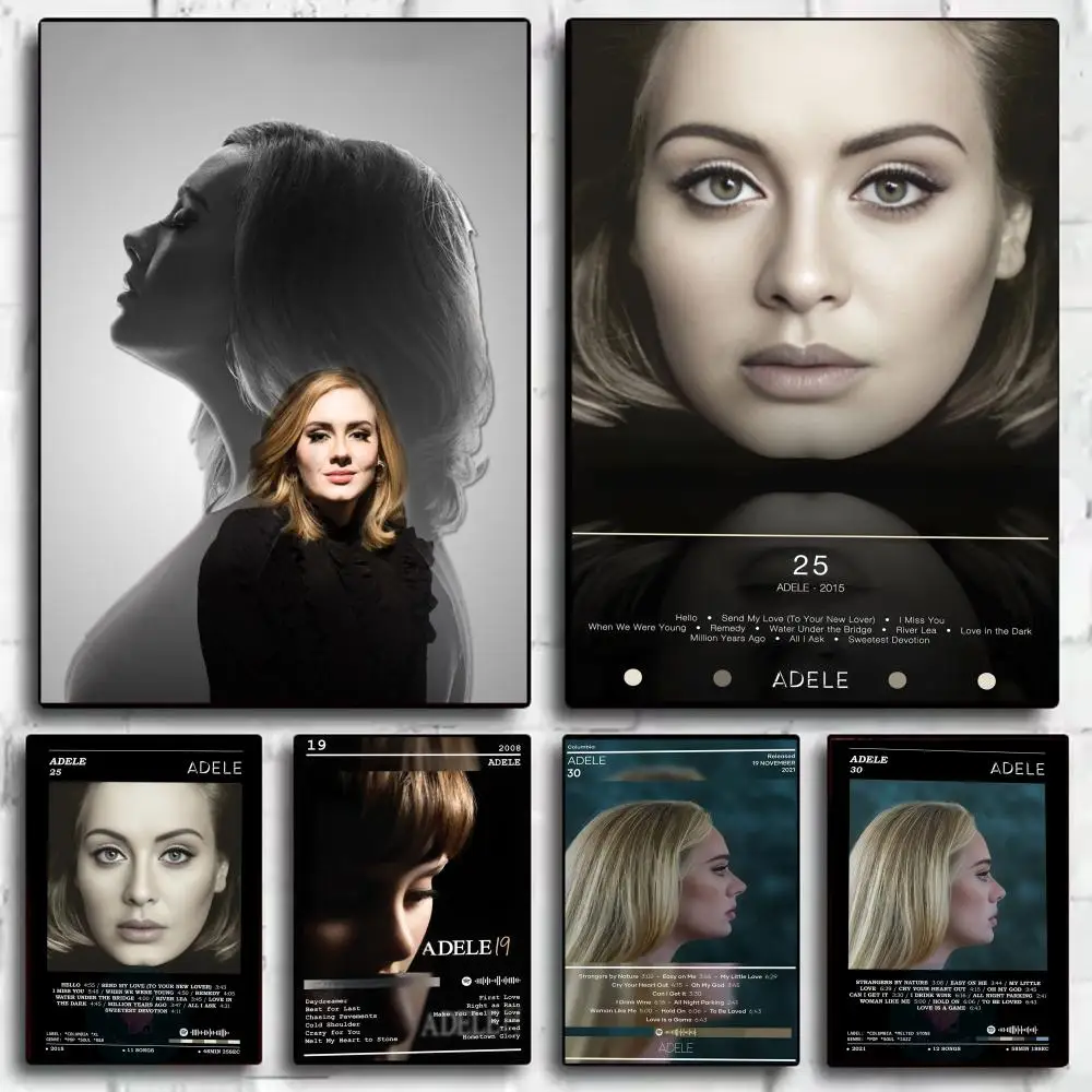 R&B Singer A-Adele Poster Room Wall Art Decor Waterproof Stickers For Home Bar Bedroom Decoration