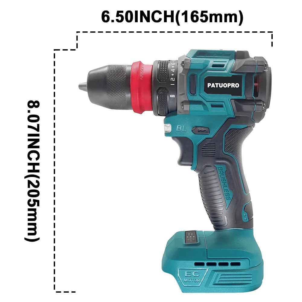 ไขควงไร้สาย2อิน1ด้ามชาร์จไฟได้สำหรับแบตเตอรี่ Makita 18V ไขควงไร้สาย Bor listrik 10mm