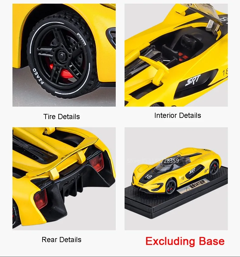 Sportwagen im Maßstab 1:32 Modell MC20 Tomahawk SRT Spielzeug Legierung Druckguss Sound Licht Türen geöffnet zurückziehen Ornament Supercars für Kinder – Detail 20