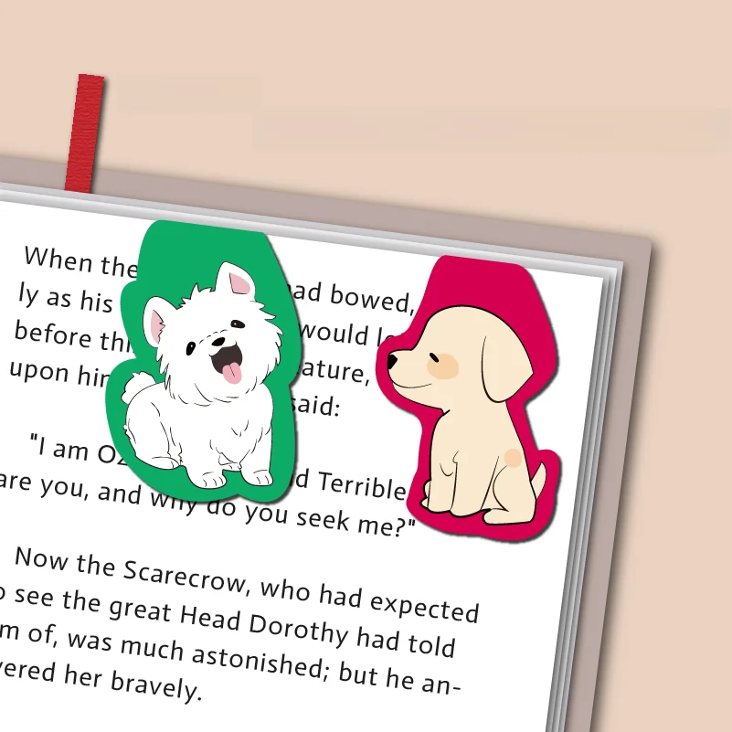 

Cute Dog Magnetic Bookmarks, Personalized Book Lovers, Teachers And Students, Cute Animal-Themed Magnetic Page Marker Clips, Ins