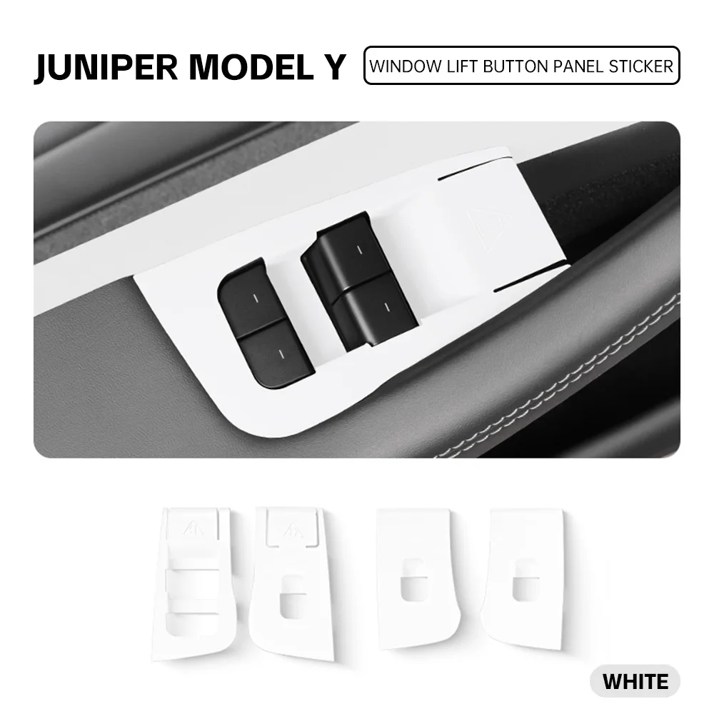 

Window Lift Switch Panel Cover For Tesla Model Y Juniper 2025 2026 Door Armrest Window Lifting Decorative Strip Car Accessories