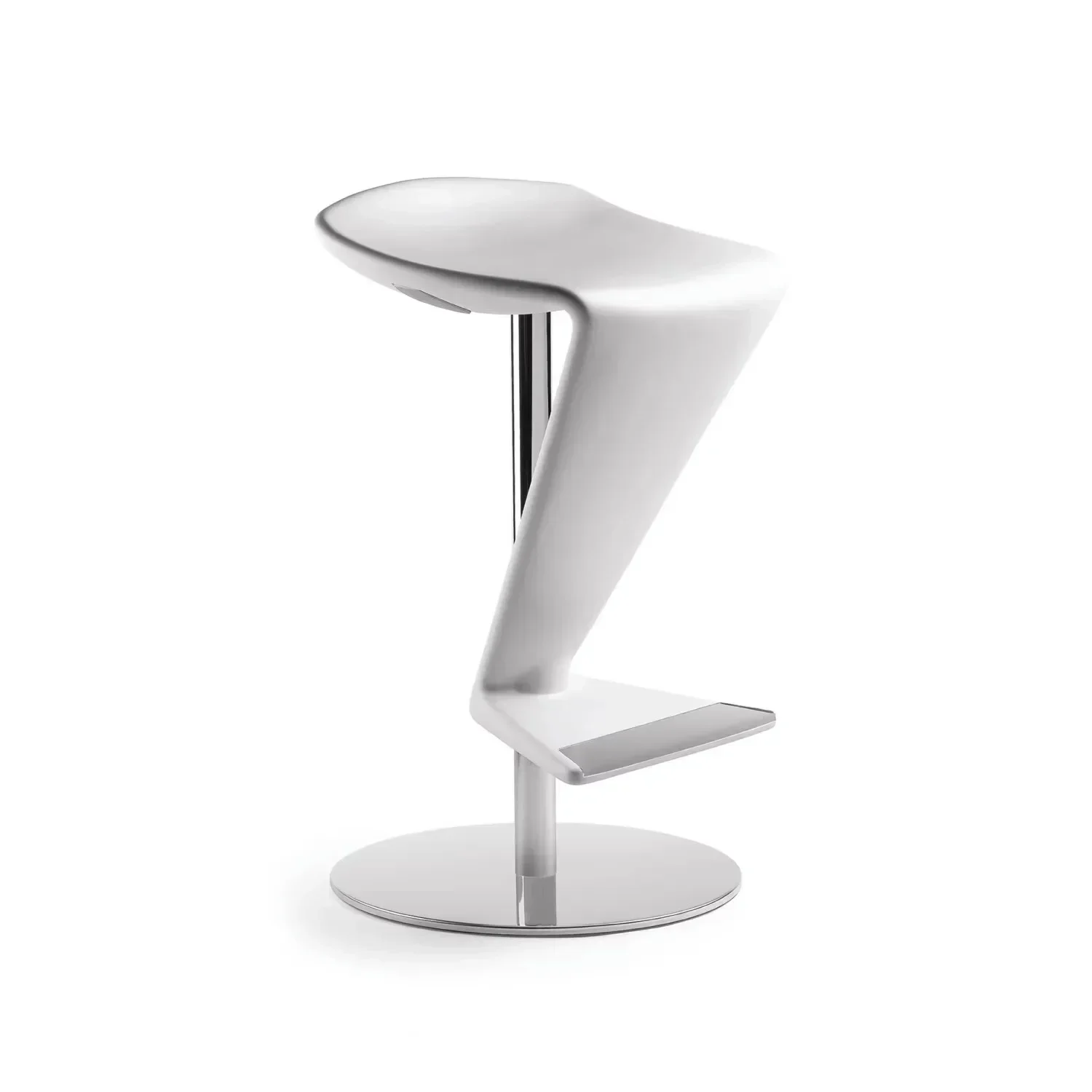FRP high stool bar model house sales office stainless steel z-shaped bar stool bar chair