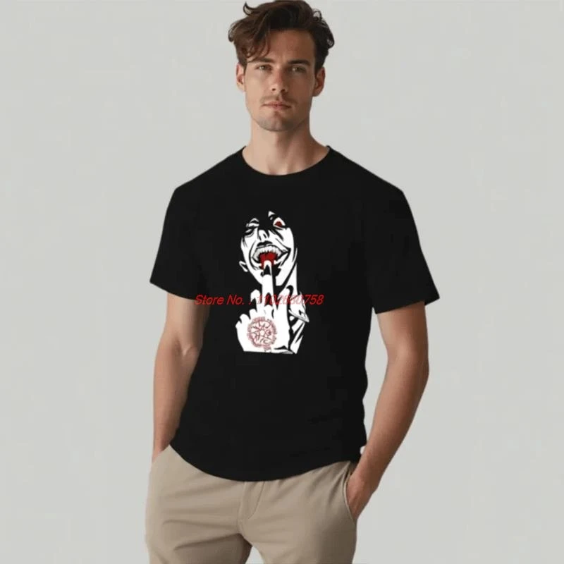 Hellsing Manga Abraham Van Helsing Anime Graphic T Shirts Summer Fashion Short Sleeve T-Shirt High Quality Mens Printed T-Shirt