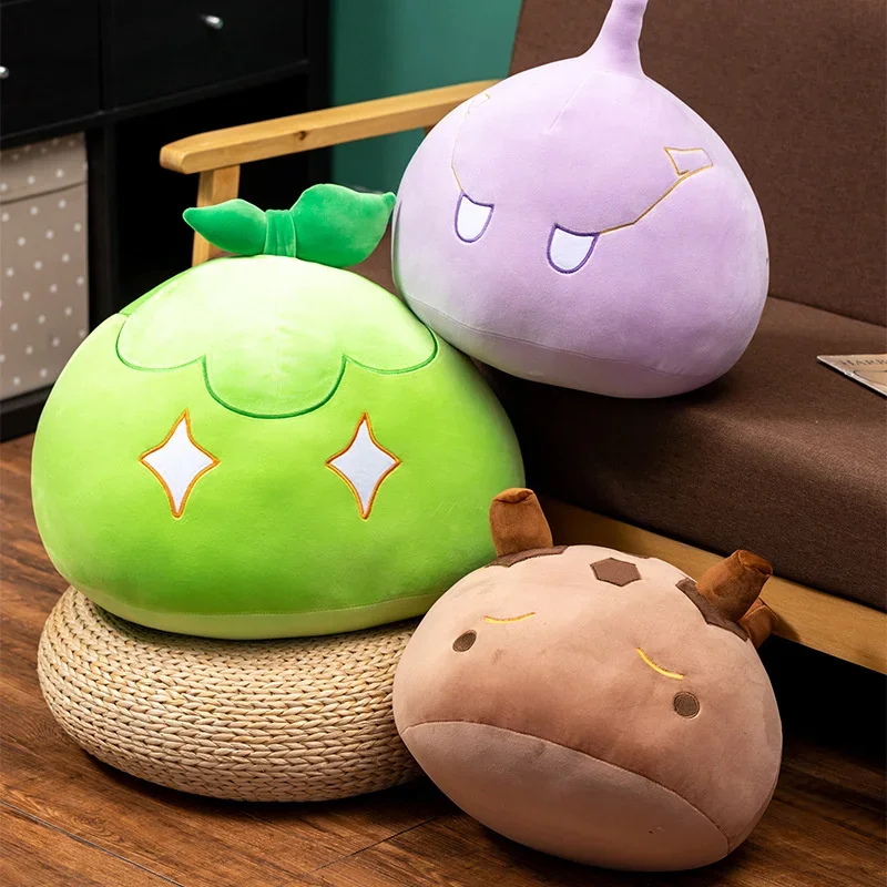 10/30/40/50cm Soft Game Genshin Impact Slime Theme Cute Plush Dolls Keli Dango Throw Handful Toys Cartoon Birthday Xmas Gift