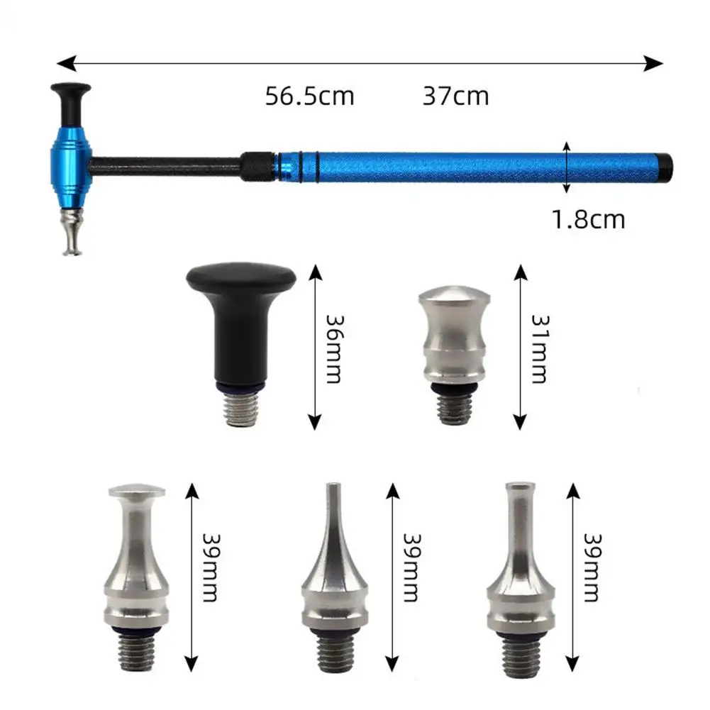 1 Set Car Dent Repair Tools Multi-Head Leveling Hammer Automatic Adjustment Telescopic Rod Pit Remover Tool Dent Repair Kit