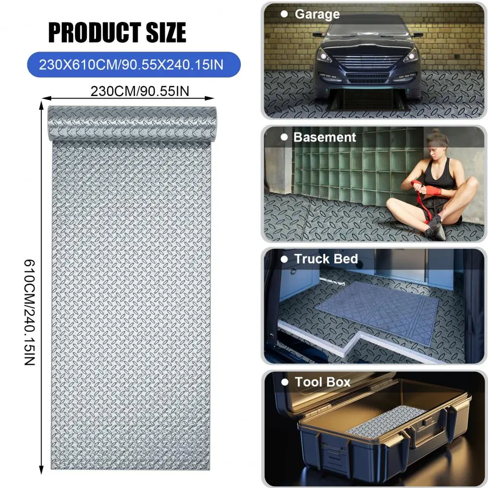2mm Thick PVC Floor Mat Roll,  Non-Slip, Waterproof & Easy to Clean - Ideal for Kitchens, Bathrooms, Garages, Swimming Pools