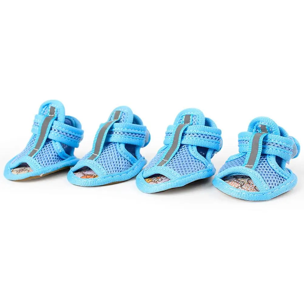 

4 Pcs Dog Booties for Medium Dogs Puppy Pet Shoes Sports Blue Women's Black Boots