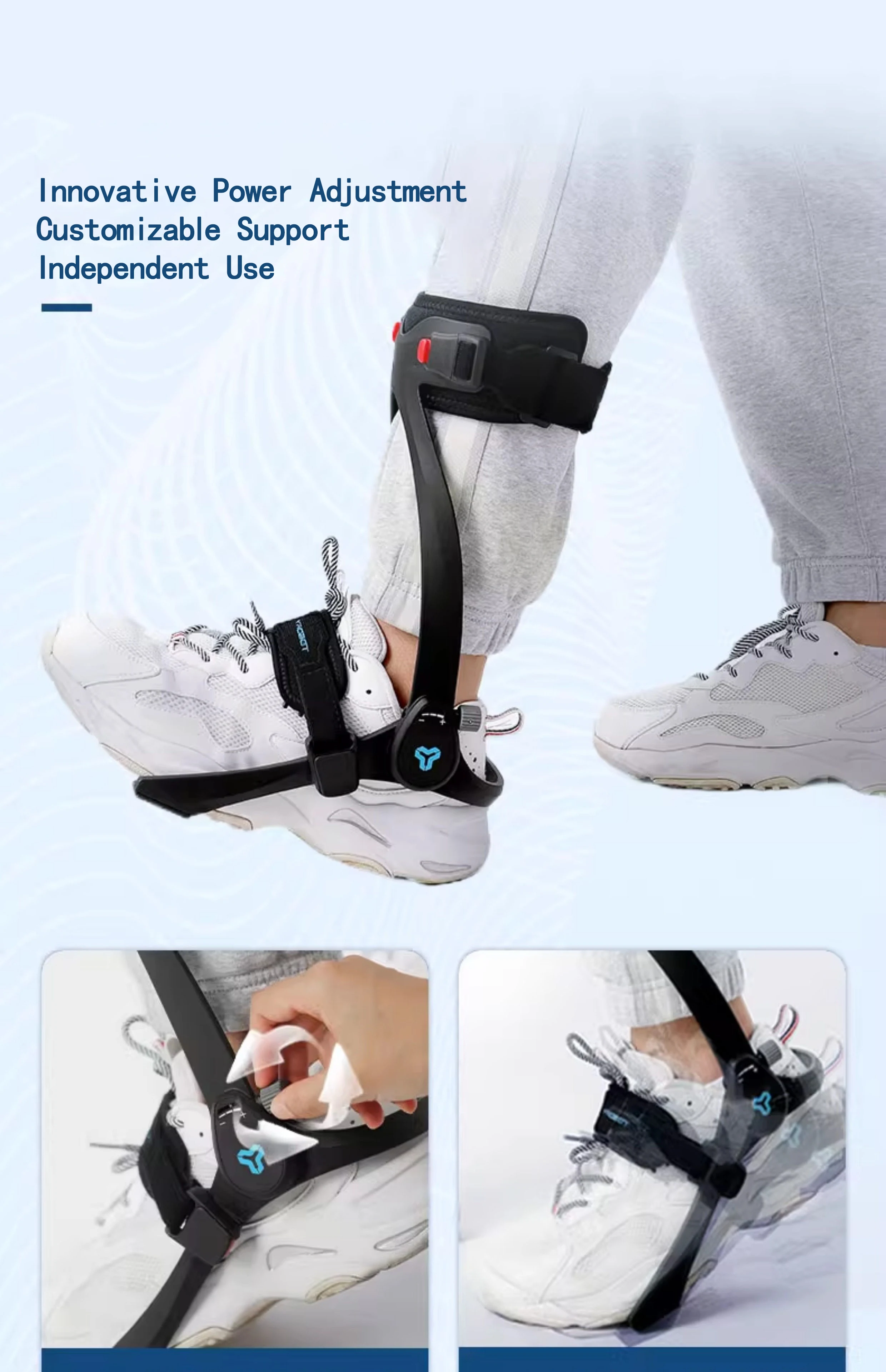 Ergonomic Ankle Foot Support Corrector Flexible Wearable Foot Stabilizer for Daily Use