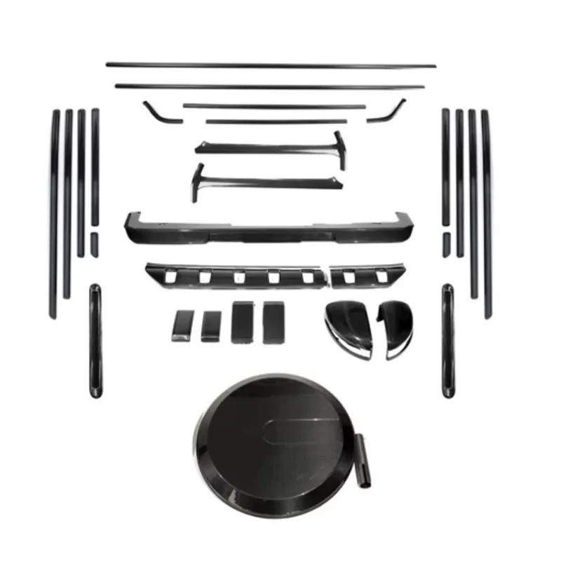 New W465 G63 2025 Dry Carbon Fiber Roof Strip Trims a Pillar for G Wagon G63 G500 G550 W465 2025 Exterior Kit
