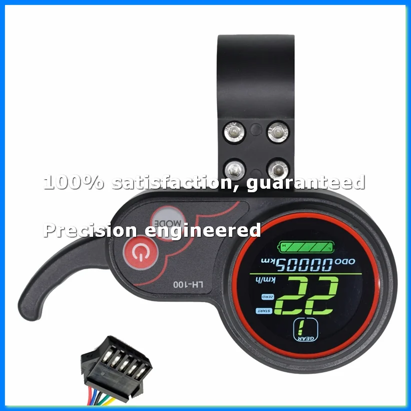 LH100 LCD Display Dashboard 24V-60V Throttle Meter for Electric Scooter/Ebike Speedometer(SM Plug 5PIN)-A73M