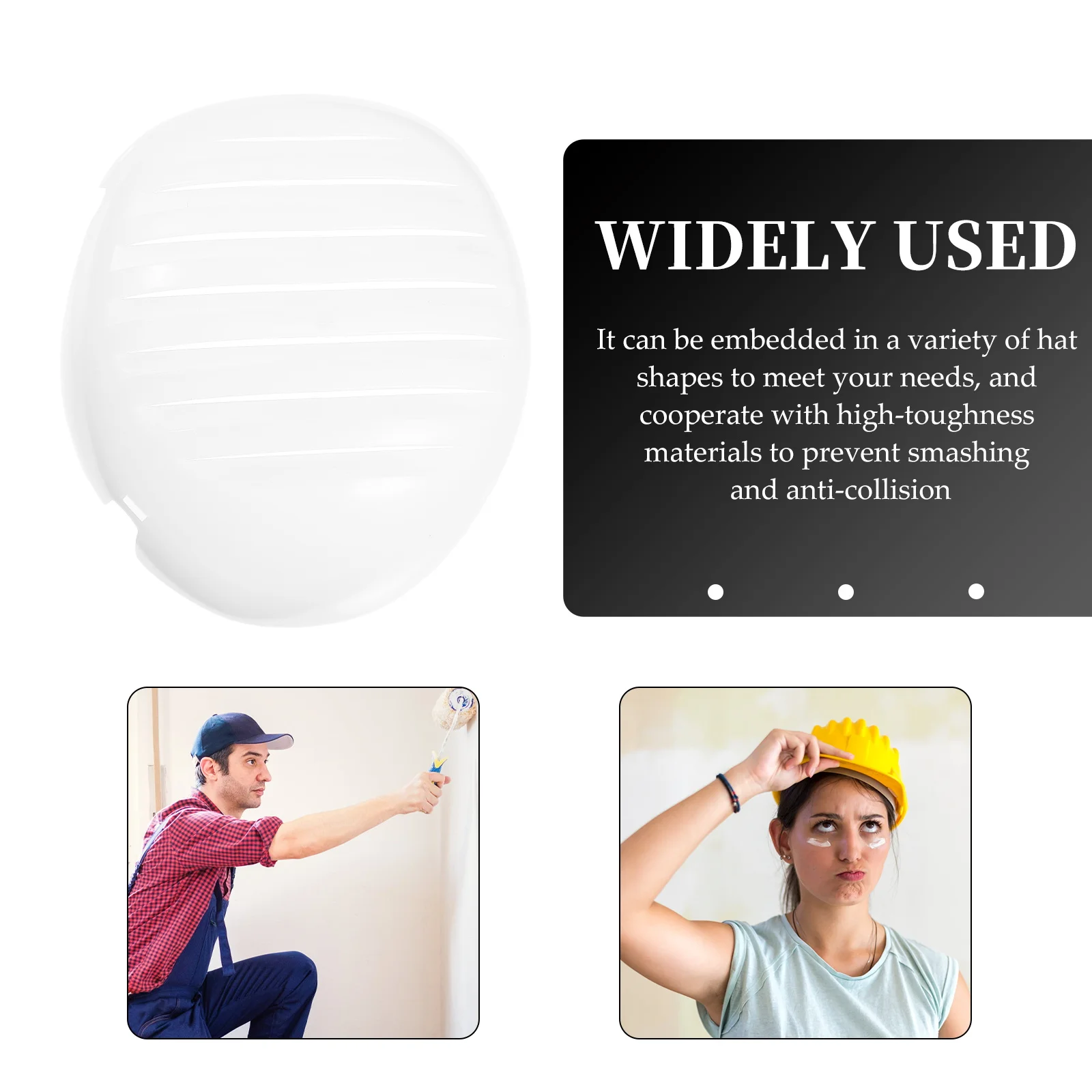 

2 Pcs Anti-collision Safety Cap Insert Hat Protector Bump Inserts Hard for Baseball Sports
