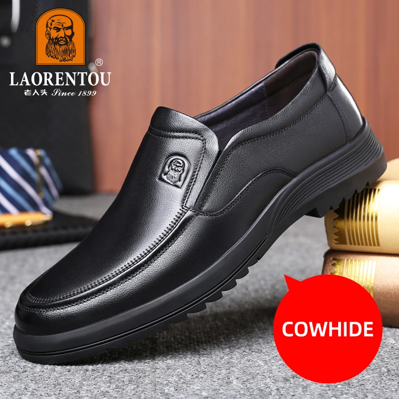 LAORENTOU real leather breathable soft leather wear-resistant sleeve foot business casual leather shoes 10695