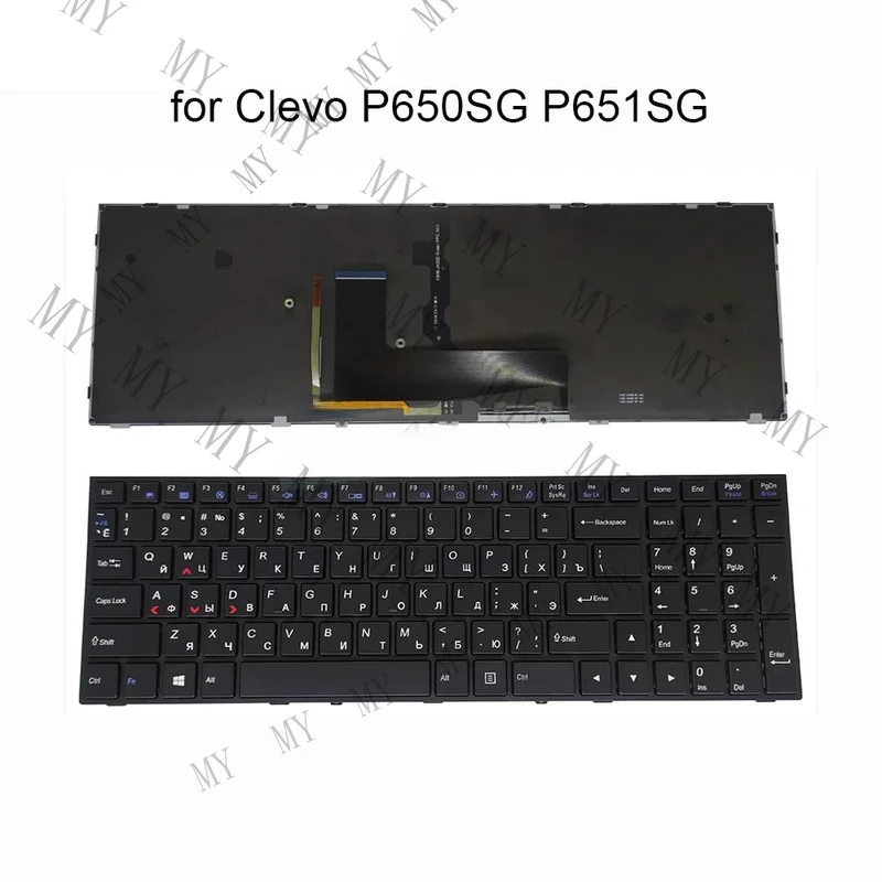 TT  US English Backlit Keyboard For Clevo P650 P650SG P655SE 6-80-P6500-013-1