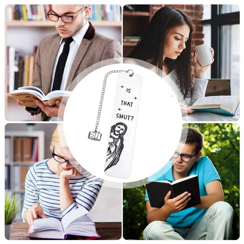 Funny Jesus Book Markers Page Clip Christian Jesus Bookmark Stainless Steel Book Clips With Tassels Peeking Jesus Book