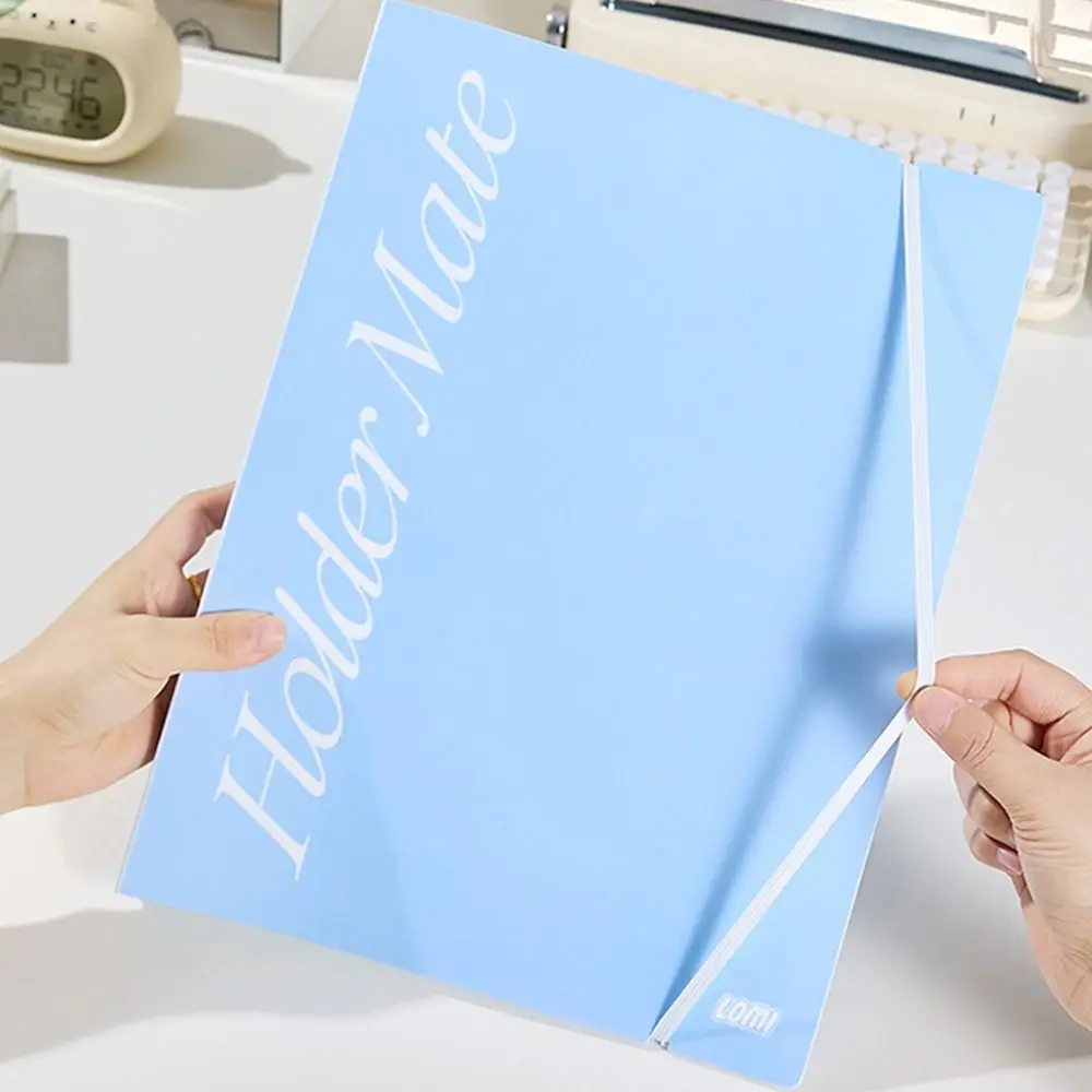 INS Style Loose Leaf A4 File Folder Detachable Students Stationery Data Book Transparent Exam Paper Storage Bag Students