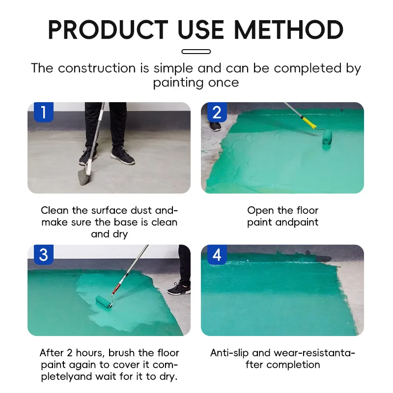 Picture 4: Household 3 In 1 Epoxy Floor Paint Water Based High Solid Wear Resistant Resin Coating for Cement Floor Color Renovation