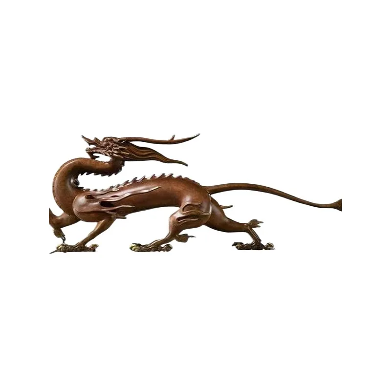 Dragon World Ornament, Happy Year of the Dragon Copper Crafts Zodiac Dragon Opening Housewarming New Year Gifts