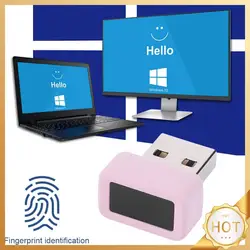 USB Fingerprint Key Reader Biometric Fingerprint Scanner Anti-Spoofing Windows Hello FIDO U2F Portable Security Key for Laptop