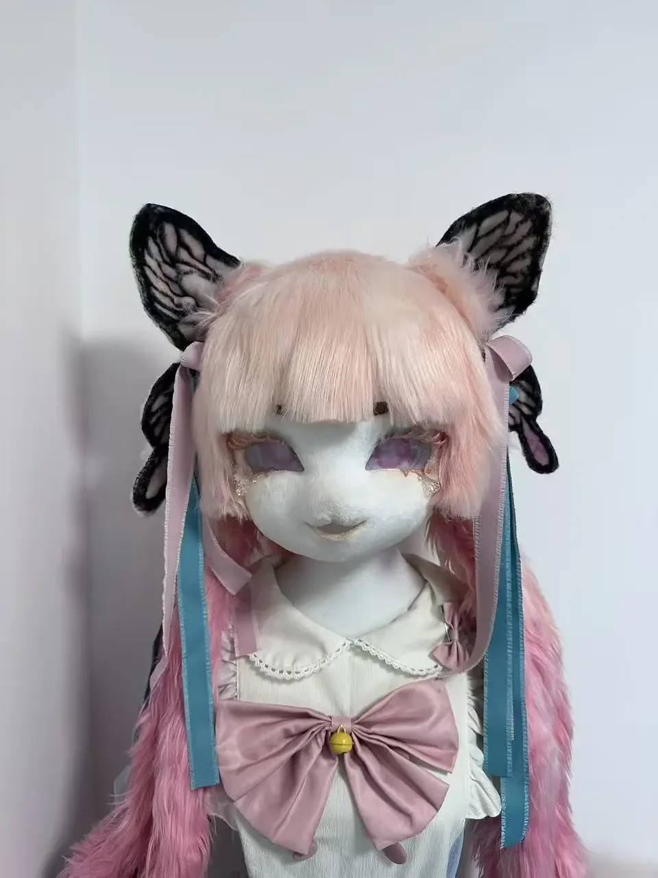 New Butterfly Fairy Headset Furry Kig Cosplay Mask Paw Head Base Comiket Furry Fursuit Kigurumi Animal Cat Doll Beast Costume