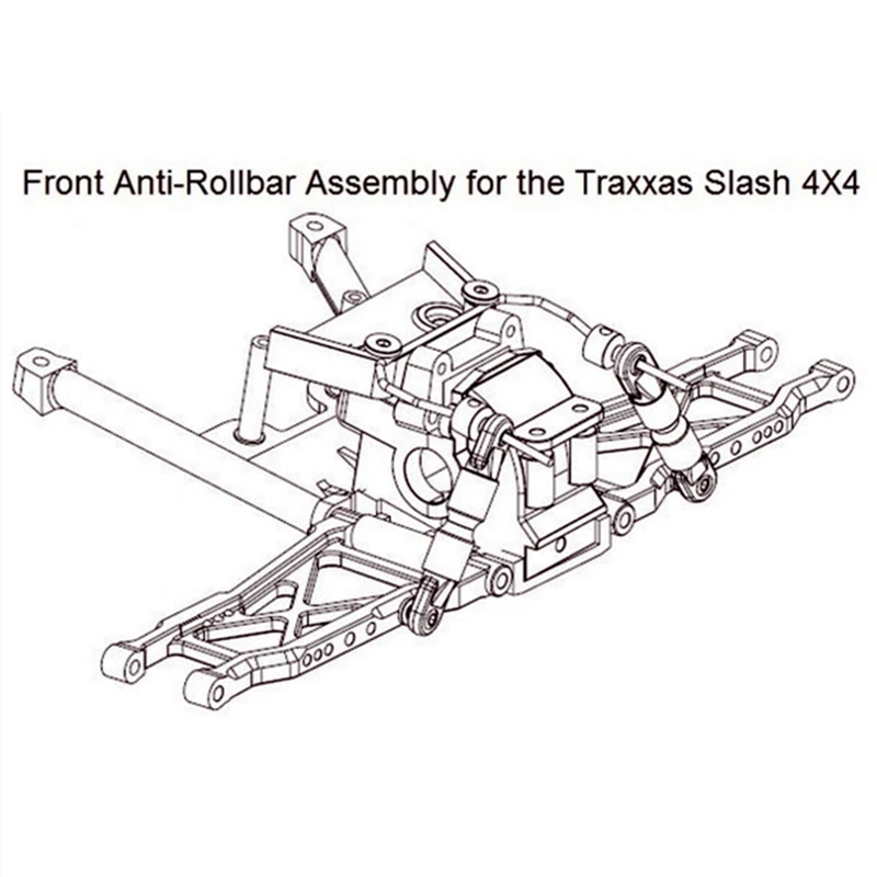 Voorste En Achterste Sway Bar Kit Slf311 Voor Traxxas 4X4 Schuine Stampede Rustler Rally Rc Auto Upgrade Onderdelen