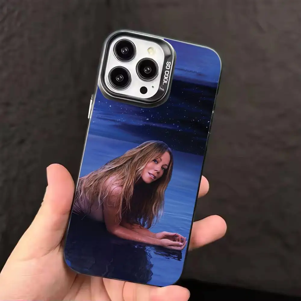 M-Mariah Carey Butterfly singer Phone Case Color Silver Shell For IPhone 17 16 15 14 13 12 11 Pro Max Plus