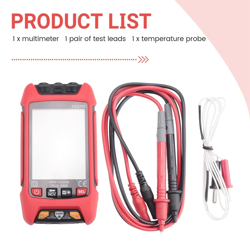 Digital Multimeter Accurately Measures AC/DC Amp Ohm Voltage Meter FS2202 Digital Multimeter