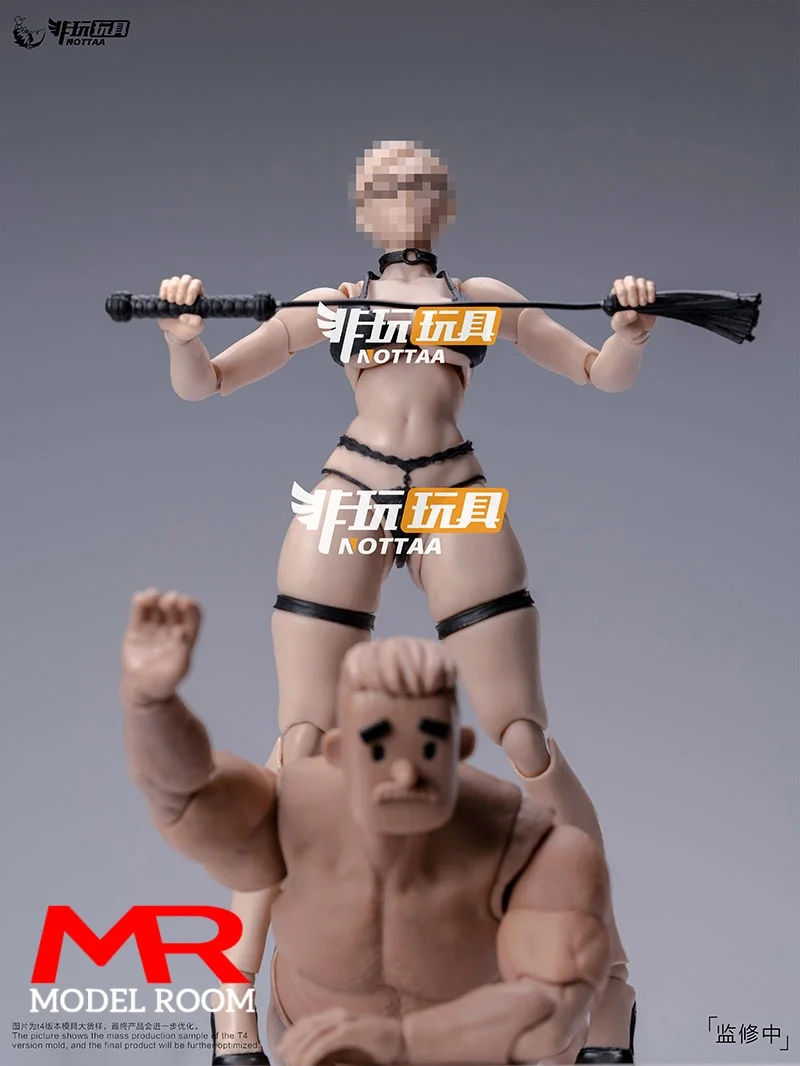 Notaman NT-04 1/12 weiblicher superflexibler Gelenkkörper, 16 cm, Mädchen, weiß, gelb, Actionfigur, beweglicher Körper mit Kopfskulptur