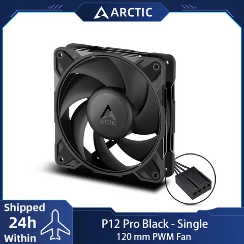 ARCTIC P12 Pro, High-Performance 120mm Case Fan,PWM Controlled 400–3000 RPM,Optimised for Static Pressure,Fluid Dynamic Bearing