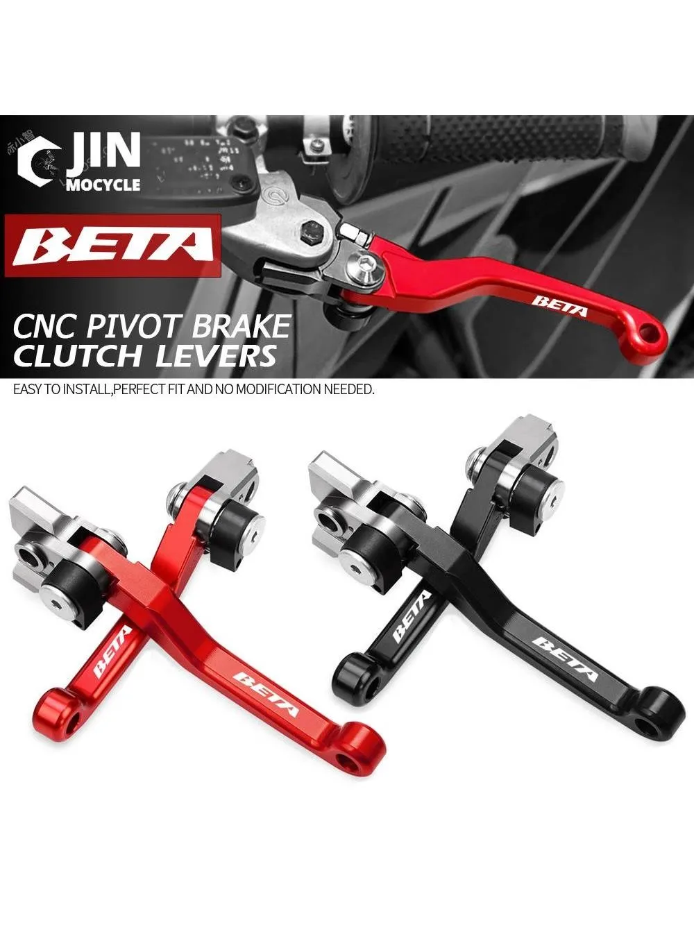 AliExpress JINMOCYCLE For Beta 250 300 350 390 430 480 RR 2T 4T 2013-2021 2022 Motocross Foldable Pivot Dirt Bike CNC Brake Clutch Levers Handle Lever