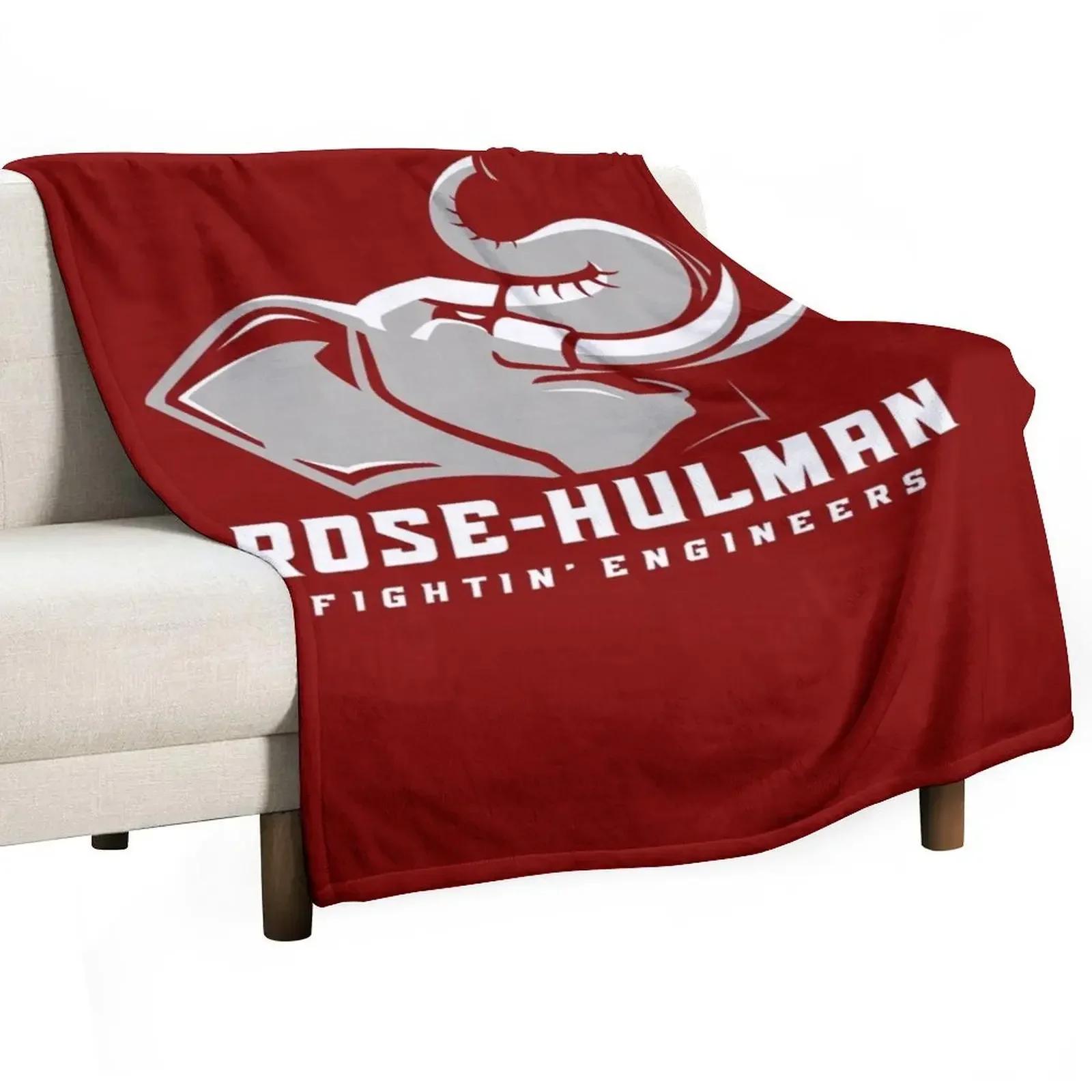 The Rose Hulman Fightin' Engineers Throw Blanket Cute Camping Blankets