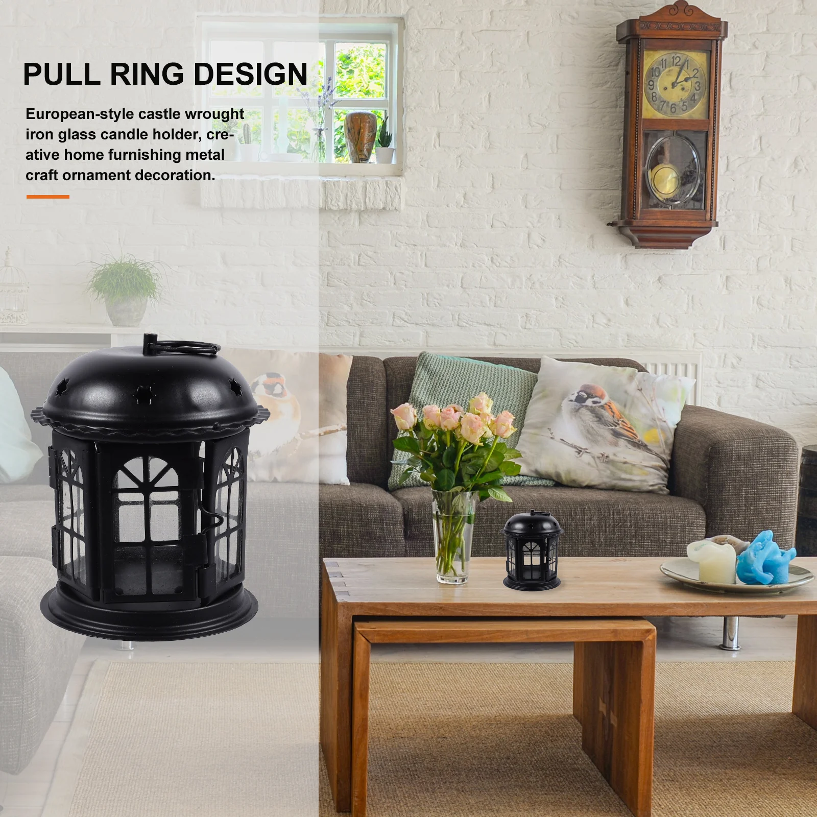 

Castle Shape Holders Tea Light Candlesticks Iron Candlesticks Iron Holders Candlesticks for Home