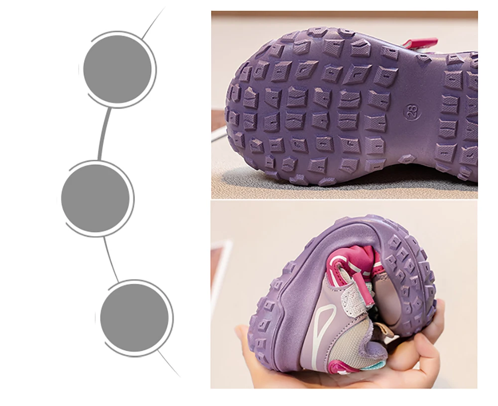 أحذية رياضية شتوية للأطفال سميكة دافئة أفخم الثلوج الأحذية بولي Leather جلد مقاوم للماء الصبي الفتاة أفخم التمهيد الشتاء أحذية رياضية للأطفال #4