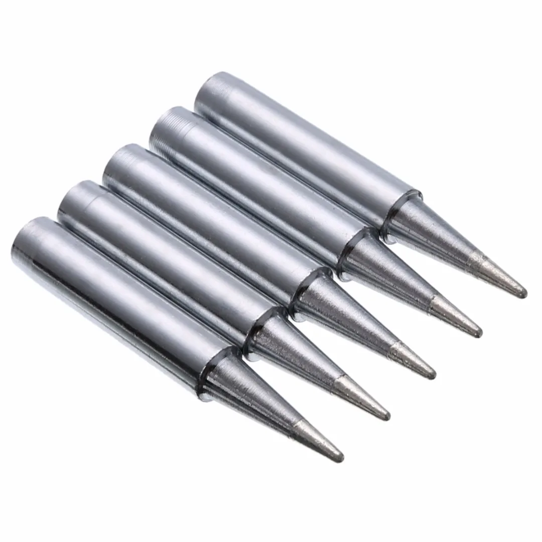 5pcs/set Lead Free Solder Iron Tips Replacement 900M-T-B Solder Iron Tips Head for Welding Soldering Repair Station