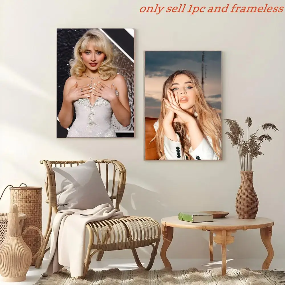 Singer S-Sabrina Carpenter Poster Poster Painting And Print Wall Art Picture For Home Room Decor Gifts