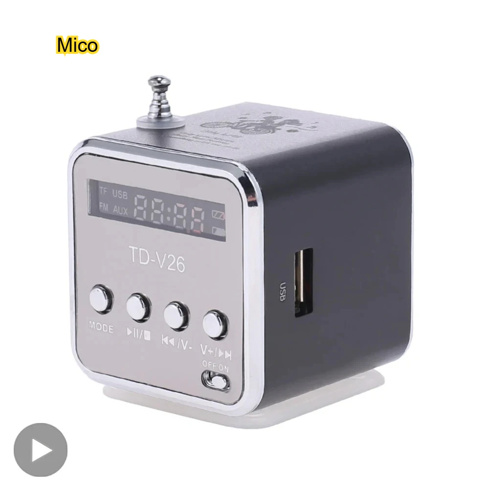 

Portable Bluetooth Speaker Modern Desktop Decoration FM Radio MP3 Player