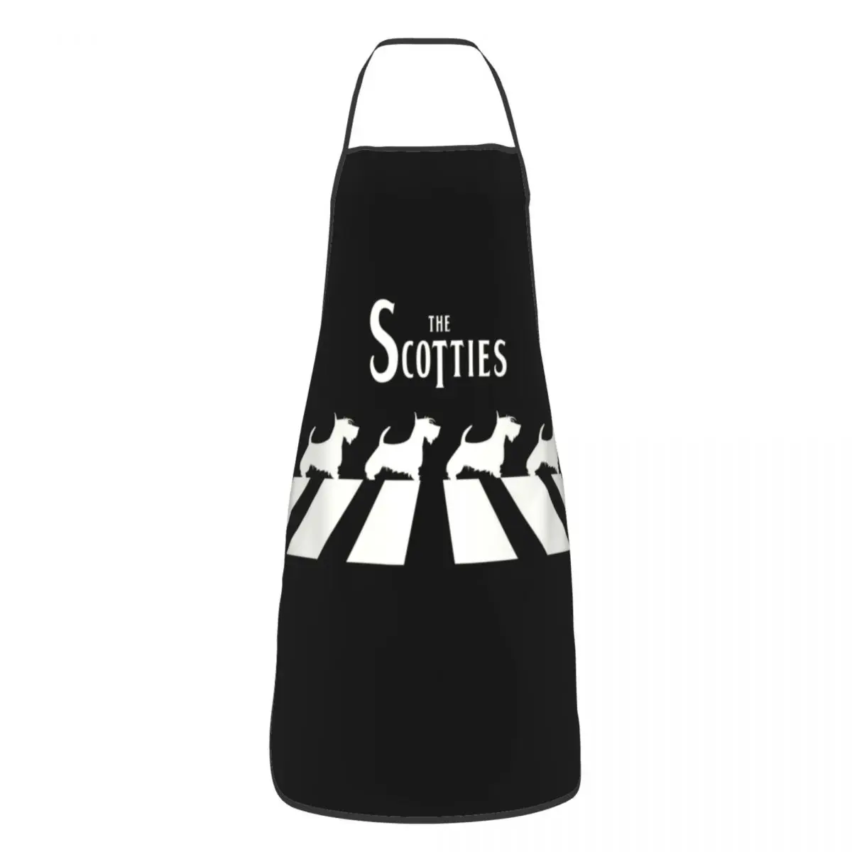 Custom The Scotties Apron for Women Men Unisex Bib Scottish Terrier Dog Kitchen Cooking Tablier Cuisine Chef Baking