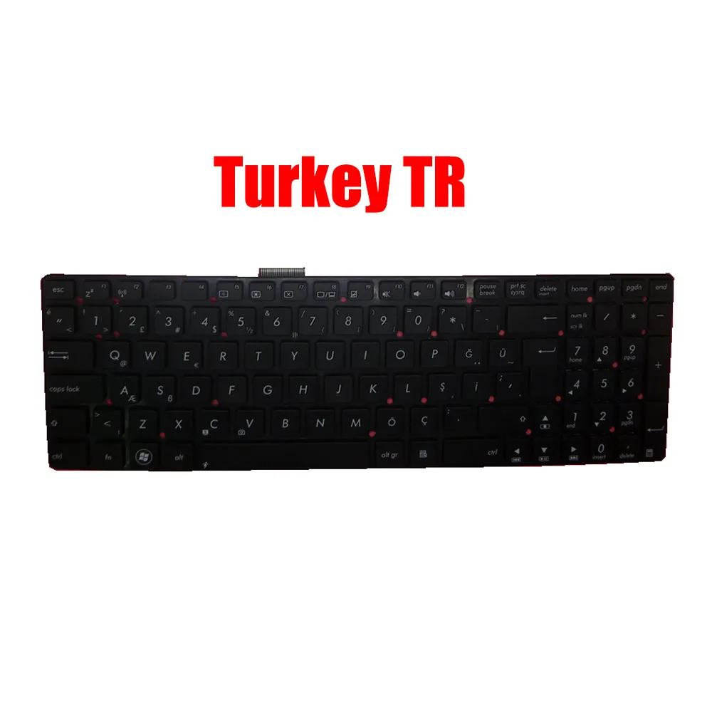 Tastiera portatile per ASUS R700A R700VD R700VJ R700VM Nera senza cornice BE\GR\JP\SP\TR\US