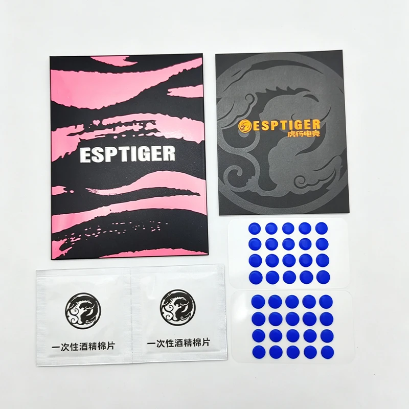 Esports Tiger Mouse Skates Feet 40 Pcs/Set Rouge Q Version ICE Curve Edge Universal DIY Dots for Gaming Mouse