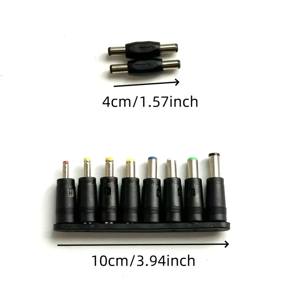 8 DC Adapters + 2 DC 5.5*2.1mm Male-to-Male Plugs for Power Supply/Electronics/CCTV Cameras