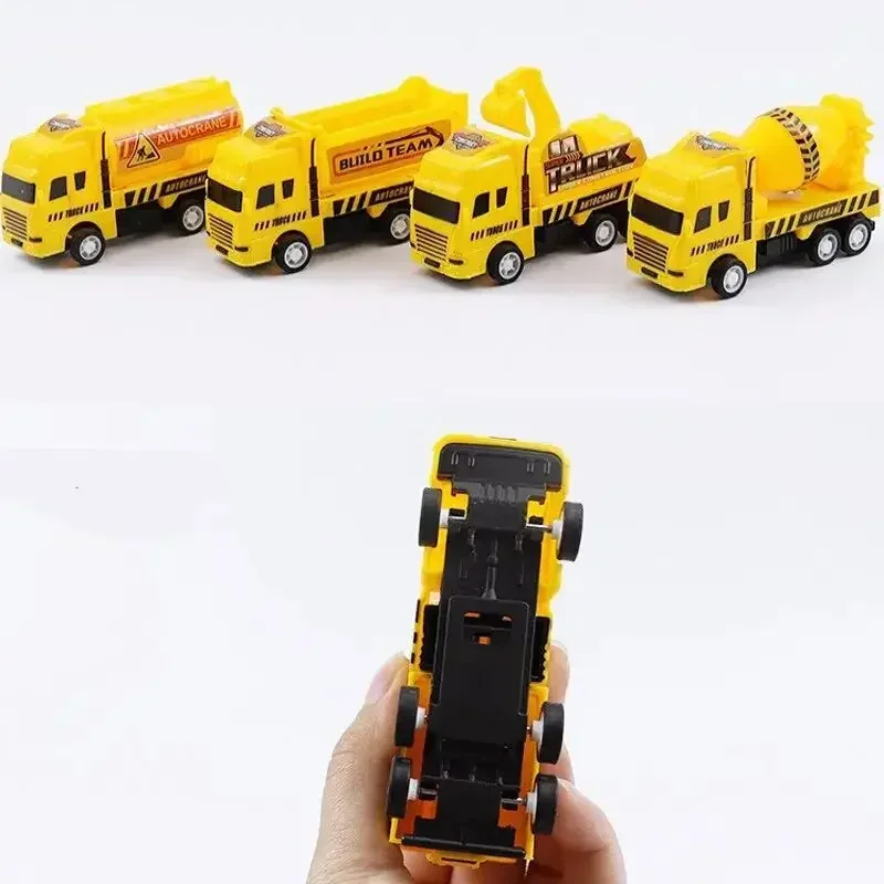1 Pcs Educational Cars Children Kid Pull Back Toy Warrior Engineering Vehicle Model Four Mini Cars，random