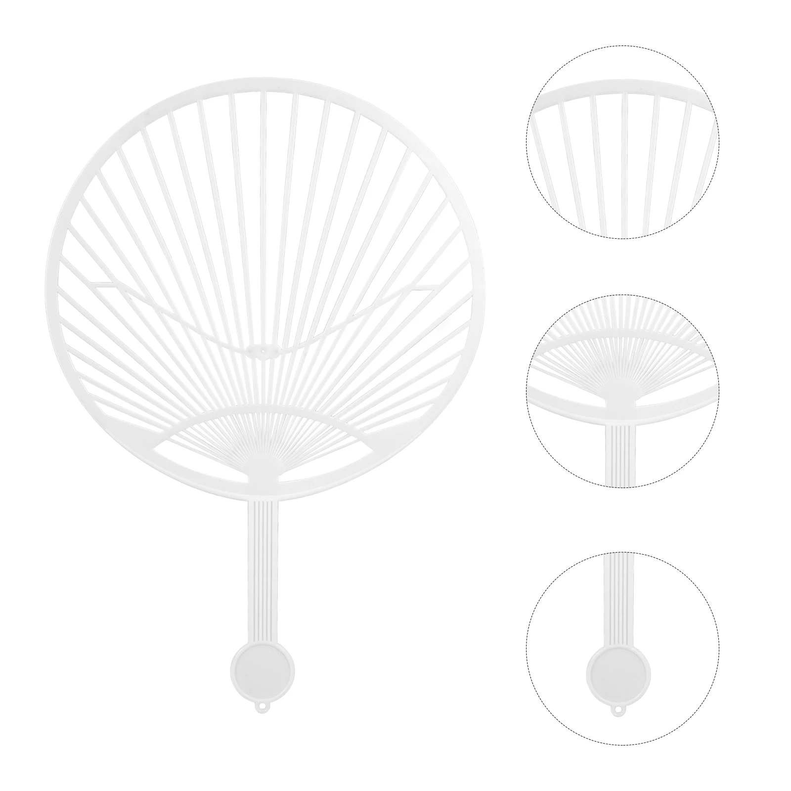 

20pcs Plastic DIY Hand Fan Frame Craft Material Unfinished Chinese Style Decorative Art Handcraft Fan Kit